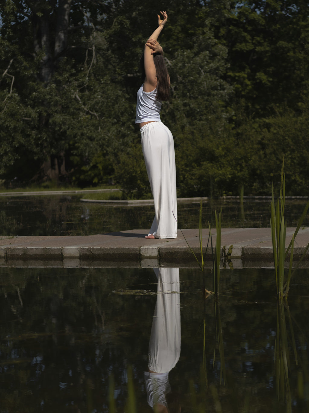 Spodnie FLOW off-white