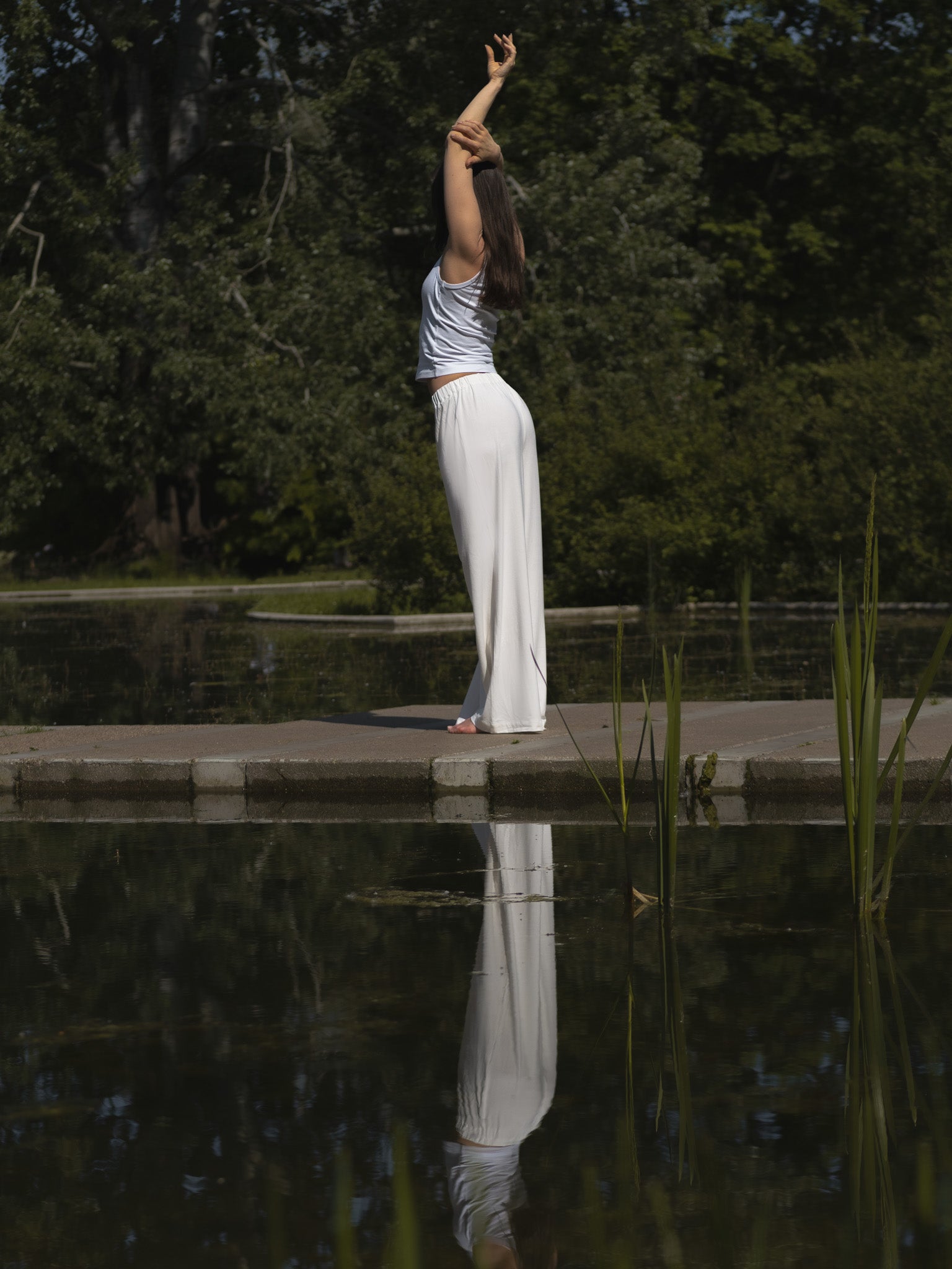 Spodnie FLOW off-white